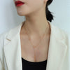 Wholesale Fashion Titanium Steel Electroplated 18K Gold Love Letter Pendant Clavicle Necklace For Women