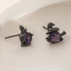Wholesale Fashion Trendy Halloween Broom Hat Earrings Ear Clips Copper Electroplated Unisex Accessories
