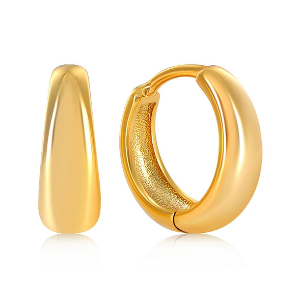 Wholesale Fashion Versatile Retro Elegant Geometric Ushape Silver Needle Copper Hoop Earrings For Women With Electroplating
