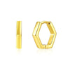 Wholesale Fashion Versatile Retro Elegant Geometric Ushape Silver Needle Copper Hoop Earrings For Women With Electroplating