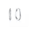 Wholesale Fashion Versatile Retro Elegant Geometric Ushape Silver Needle Copper Hoop Earrings For Women With Electroplating