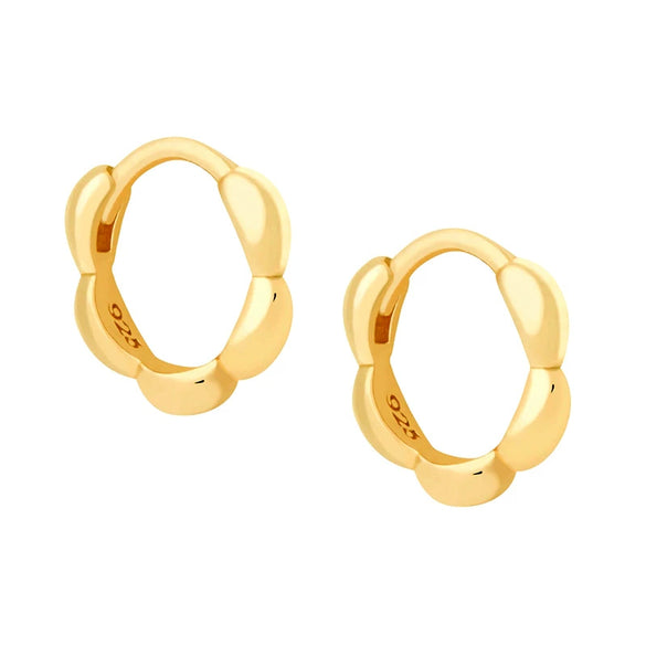 Wholesale Fashion Versatile Retro Elegant Geometric Ushape Silver Needle Copper Hoop Earrings For Women With Electroplating