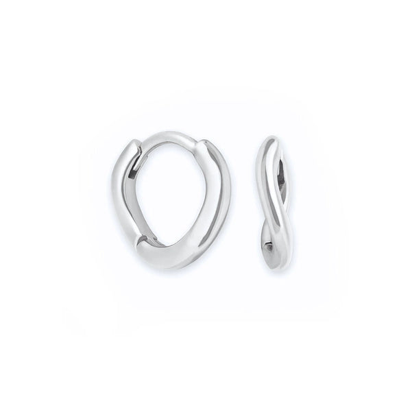 Wholesale Fashion Versatile Retro Elegant Geometric Ushape Silver Needle Copper Hoop Earrings For Women With Electroplating