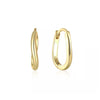 Wholesale Fashion Versatile Retro Elegant Geometric Ushape Silver Needle Copper Hoop Earrings For Women With Electroplating