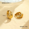 Wholesale Fashion Vintage Geometric Stainless Steel Electroplated Earrings For Women