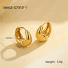 Wholesale Fashion Vintage Geometric Stainless Steel Electroplated Earrings For Women