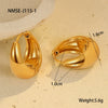 Wholesale Fashion Vintage Women's Stainless Steel Geometric U Shaped Electroplated Earrings Ear Clips