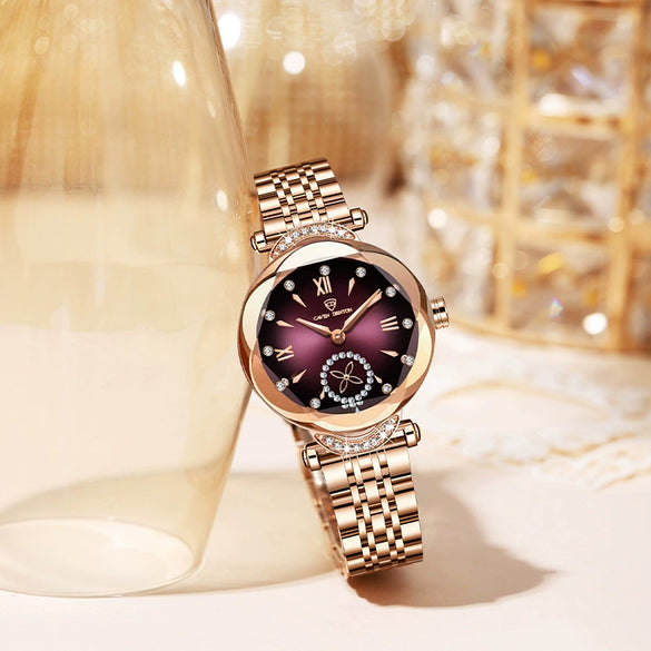 Wholesale Fashion Waterproof Quartz Ladies Watch With Stainless Steel Band And Round Dial