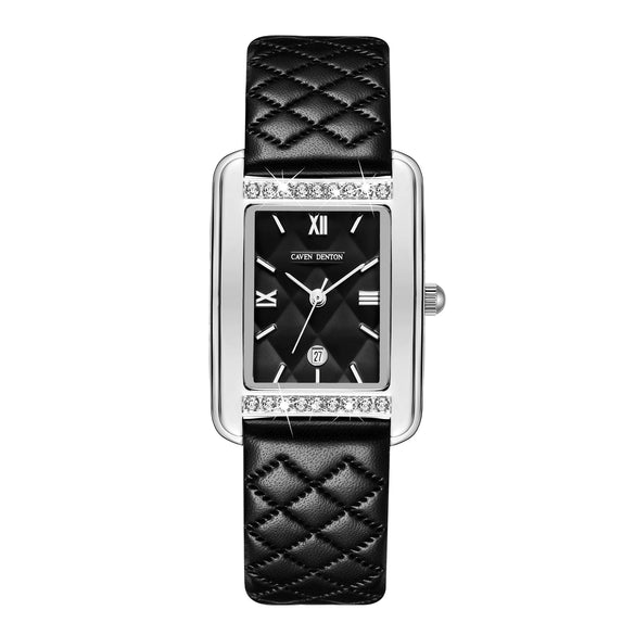 Wholesale Fashion Waterproof Women's Quartz Watch With Retro Calendar Square Dial Genuine Leather Strap Alloy Case Mineral Strengthened Glass Mirror