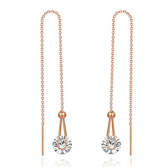 Wholesale Fashion Wave Shaped Copper Gold Plated Earrings For Women