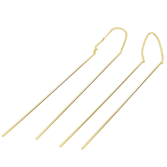 Wholesale Fashion Wave Shaped Copper Gold Plated Earrings For Women