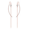Wholesale Fashion Wave Shaped Copper Gold Plated Earrings For Women