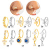 Wholesale Fashion Women's Copper Flower Nose Ring With Electroplating And Zircon Featuring Butterfly And Cross Designs