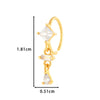Wholesale Fashion Women's Copper Flower Nose Ring With Electroplating And Zircon Featuring Butterfly And Cross Designs