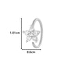 Wholesale Fashion Women's Copper Flower Nose Ring With Electroplating And Zircon Featuring Butterfly And Cross Designs