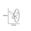 Wholesale Fashion Women's Copper Flower Nose Ring With Electroplating And Zircon Featuring Butterfly And Cross Designs