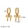 Wholesale Fashion Women's Diamond Bow Stainless Steel Earrings
