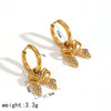Wholesale Fashion Women's Diamond Bow Stainless Steel Earrings