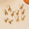 Wholesale Fashion Women's Diamond Bow Stainless Steel Earrings