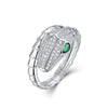Wholesale Fashion Women's Geometric Rainbow Zircon Ring S925 Silver Inlaid With Color Treasures