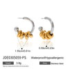 Wholesale Fashion Women's Heart Shape Electroplated Stainless Steel Ear Clips Earrings Jewelry