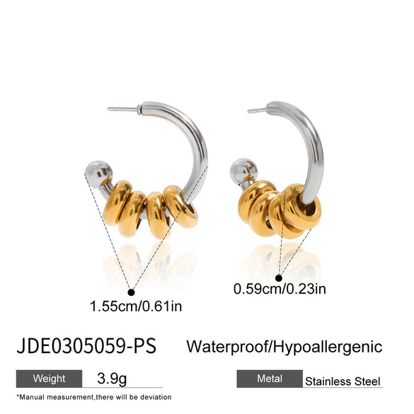 Wholesale Fashion Women's Heart Shape Electroplated Stainless Steel Ear Clips Earrings Jewelry