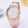 Wholesale Fashion Women's Quartz Watch With Roman Scale And Explosive Diamonds Stainless Steel Band And Alloy Case