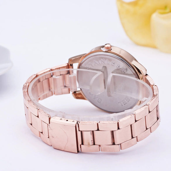 Wholesale Fashion Women's Quartz Watch With Roman Scale And Explosive Diamonds Stainless Steel Band And Alloy Case