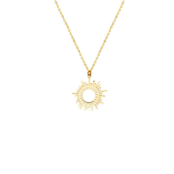Wholesale Fashion Women's Sixpointed Star Titanium Steel Electroplated Clavicle Chain Necklace