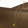 Wholesale Fashion Women's Sixpointed Star Titanium Steel Electroplated Clavicle Chain Necklace