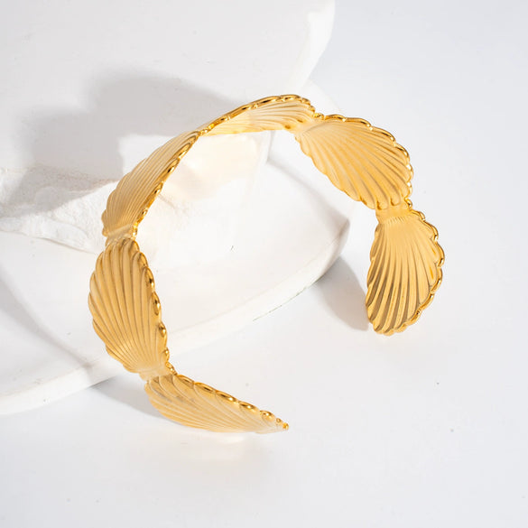 Wholesale Fashion Women's Stainless Steel Bracelets With Pvd Furnace Vacuum Real Gold Plating