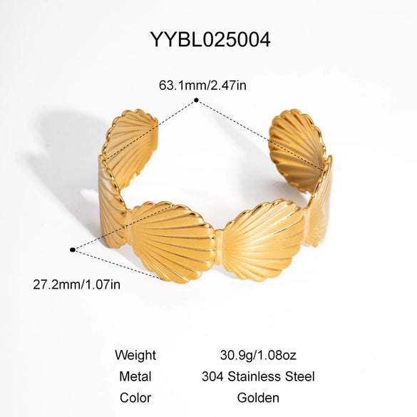 Wholesale Fashion Women's Stainless Steel Bracelets With Pvd Furnace Vacuum Real Gold Plating