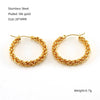 Wholesale Fashion Women's Stainless Steel Geometric Twist Exaggerated Electroplated Earrings