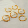 Wholesale Fashion Women's Stainless Steel Geometric Twist Exaggerated Electroplated Earrings
