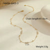 Wholesale Fashion Women's Stainless Steel 18K Gold Plated Necklace And Bracelet With Geometric And Floral Patterns