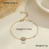 Wholesale Fashion Women's Stainless Steel 18K Gold Plated Necklace And Bracelet With Geometric And Floral Patterns