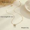 Wholesale Fashion Women's Stainless Steel 18K Gold Plated Necklace And Bracelet With Geometric And Floral Patterns