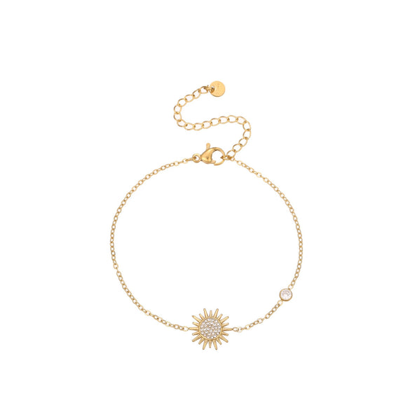 Wholesale Fashion Women's Stainless Steel 18K Gold Plated Necklace And Bracelet With Geometric And Floral Patterns