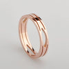 Wholesale Fashion Women's Titanium Steel Rhombus Hollow Cutting Ring With Rose Gold Electroplating