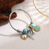 Wholesale Fashionable Allmatch Diamondembedded Heart Shape Alloy Stainless Steel Adjustable Unisex Bracelet