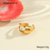 Wholesale Fashionable And Exquisite 18K Gold Plated Stainless Steel Geometric Ring With Inlaid Zircon For Women