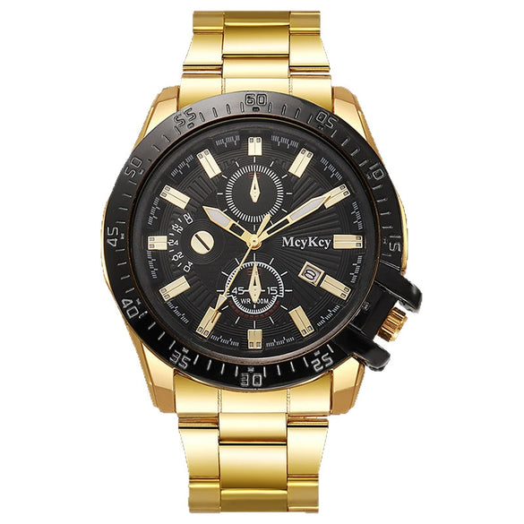 Wholesale Fashionable Business Style Men's Watches With Alloy Strap And Case Sapphire Crystal Glass Mirror Round Dial