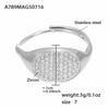 Wholesale Fashionable Casual Opening Love Ring In Stainless Steel With Heart Shape And Geometric Pattern Electroplated 18K Gold For Women