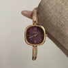 Wholesale Fashionable Diamondencrusted Elegant Square Women's Quartz Watch With Retractable Strap
