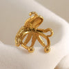 Wholesale Fashionable Elegant Creative Octopus Animal Shape Stainless Steel 18K Gold Plated Ear Clip Earrings For Women