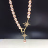 Wholesale Fashionable Exquisite Natural Freshwater Pearl Riceshaped Sixpointed Star Necklace Jewelry With Copper Accessories