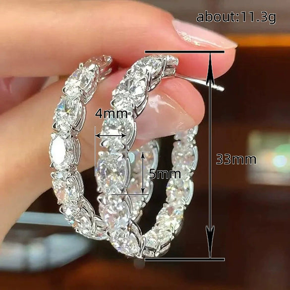 Wholesale Fashionable Geometric Copper Earrings With Zircon For Women