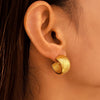 Wholesale Fashionable Geometric Ctype Twill Stainless Steel 18K Gold Plated Nonallergic Women's Earrings