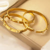 Wholesale Fashionable Geometric 18K Goldplated Stainless Steel Rivet Bracelets Highend Jewelry Accessories