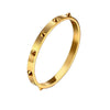 Wholesale Fashionable Geometric 18K Goldplated Stainless Steel Rivet Bracelets Highend Jewelry Accessories